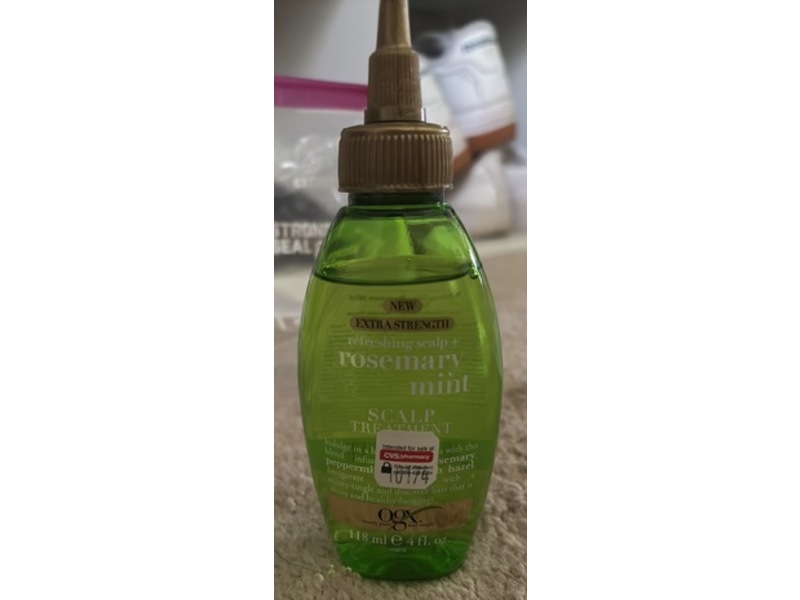 OGX Extra Strength Refreshing Scalp + Rosemary Mint Scalp Treatment, 4 fl oz/118 mL
