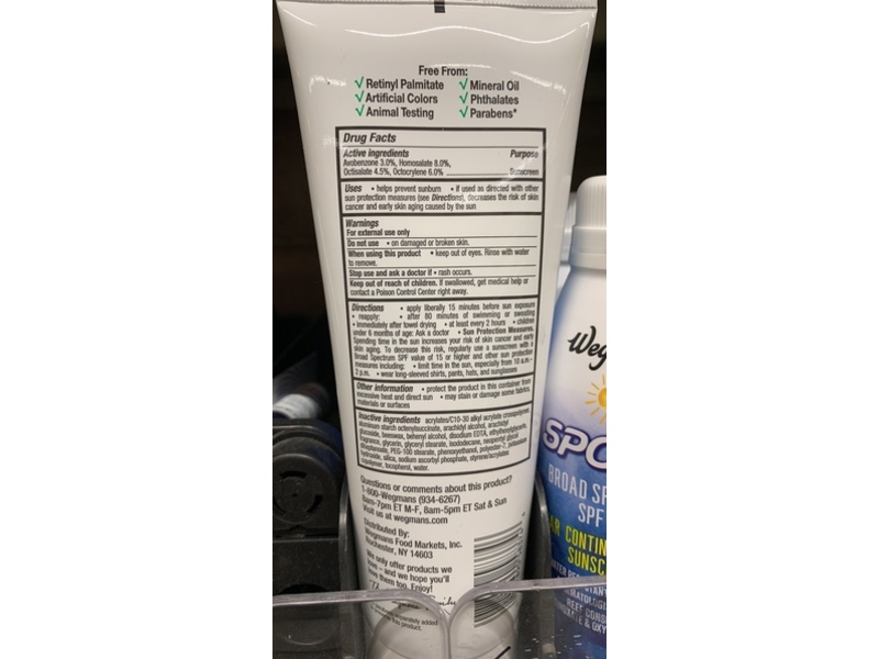 Wegmans Sport Sunscreen Lotion, SPF 30, 8 fl oz/237 mL