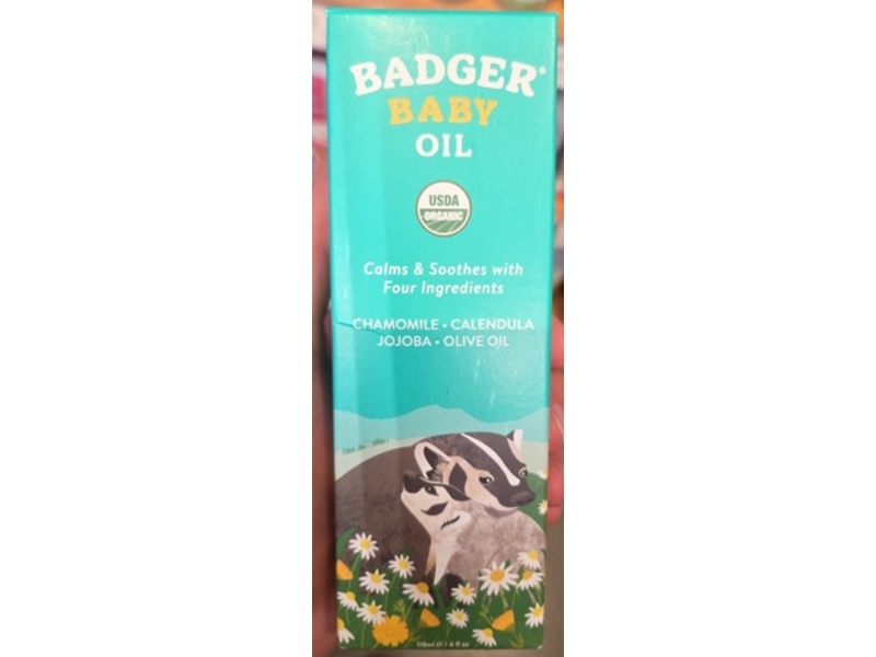 Badger Baby Oil, 4 fl oz/118 mL