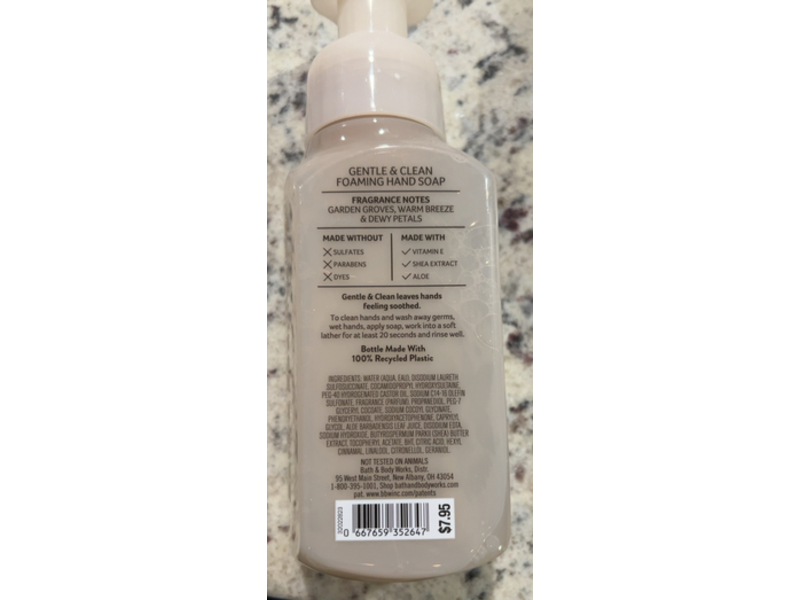 Bath & Body Works Gentle & Clean Foaming Hand Soap, Springtime Greenhouse, 8.75 fl oz/259 mL