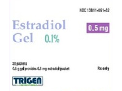 Estradiol Gel 0.1%/0.5 mg, 30 Count, Trigen (Rx)