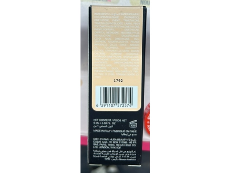 Huda Beauty #FauxFilter Luminous Matte Liquid Concealer, Yogurt Drops 1.5 B, 0.3 fl oz/9 mL