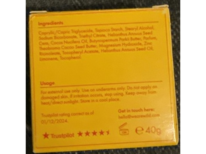 Wild Deodorant Refill, Honey & Cactus Flower, 40 g