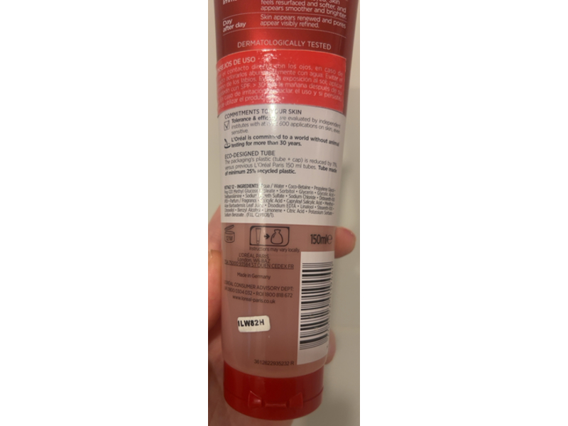 L'Oreal Paris Revitalift Resurfacing Gel Wash, 3.5% Glycolic Acid, 150 mL