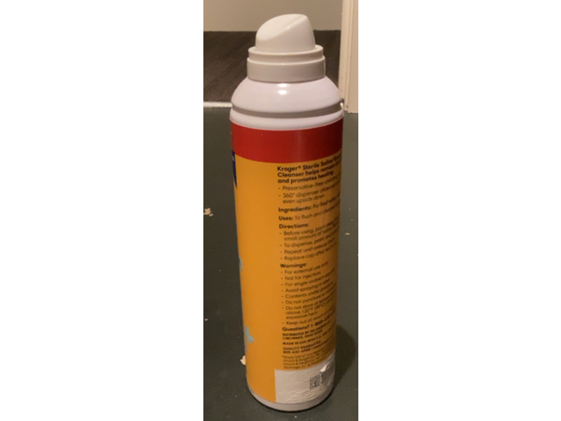 Kroger Saline Wound Wash, Sodium Chloride 0.9%, 7.4 oz/210 g