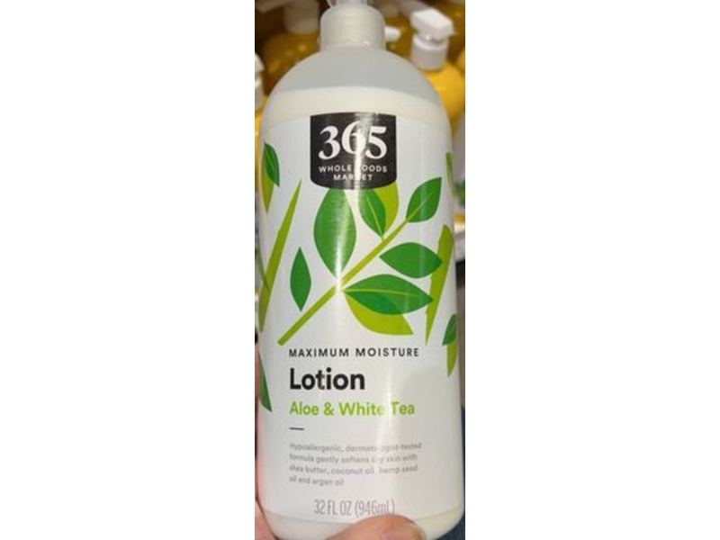 365 Whole Foods Market Maximum Moisture Lotion, Aloe & White Tea, 32 fl oz/946 mL