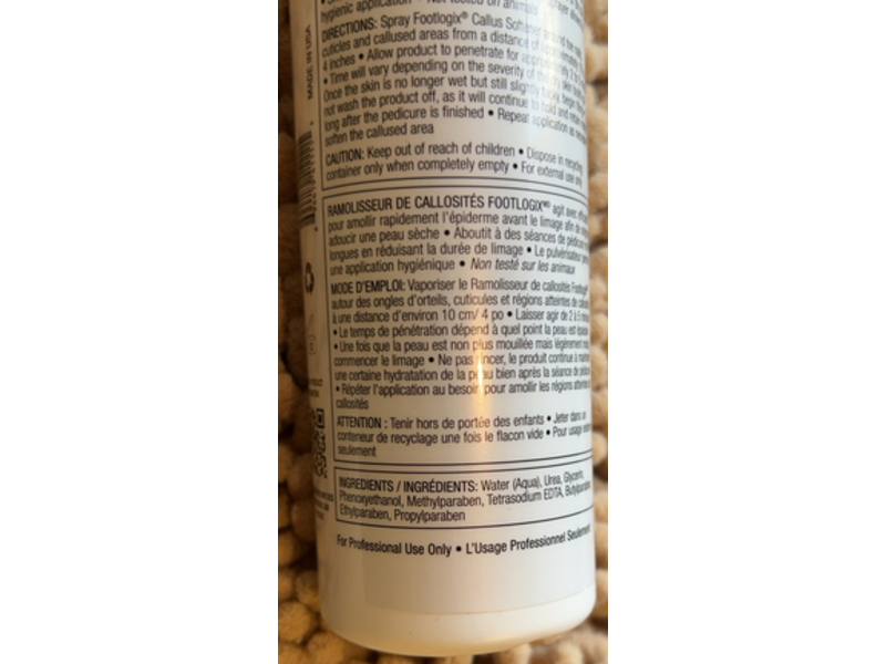 Footlogix Callus Softener Spray, 6.09 fl oz/180 mL