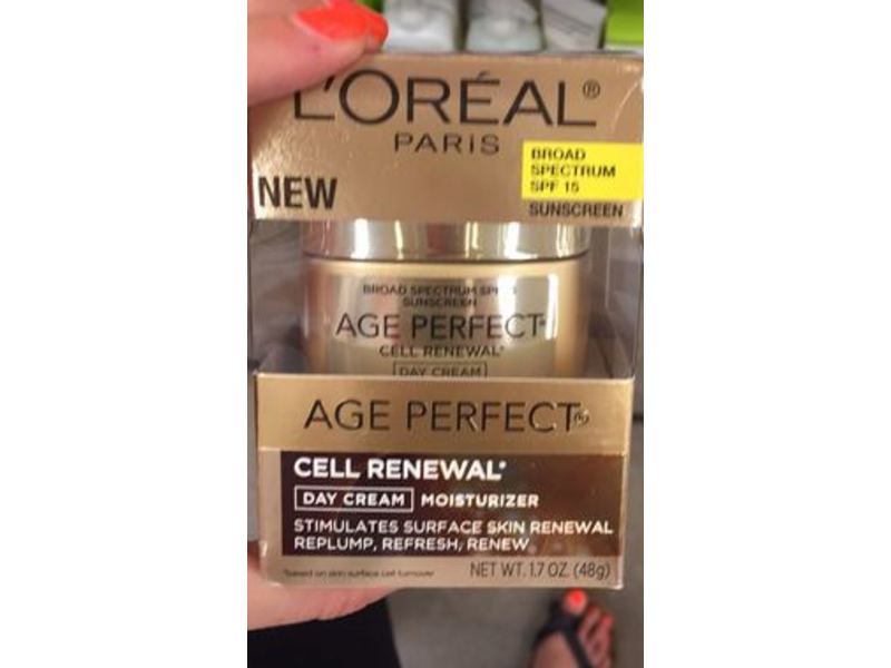 L'Oreal Paris Age Perfect Cell Renewal Day Cream Moisturizer, SPF 15, 1.7 oz/48 g