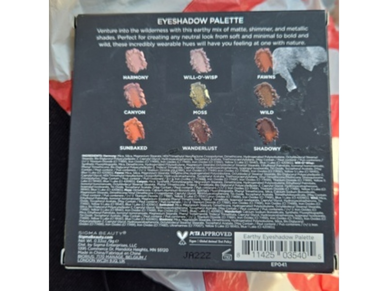 Sigma Beauty Eyeshadow Palette,Earthy