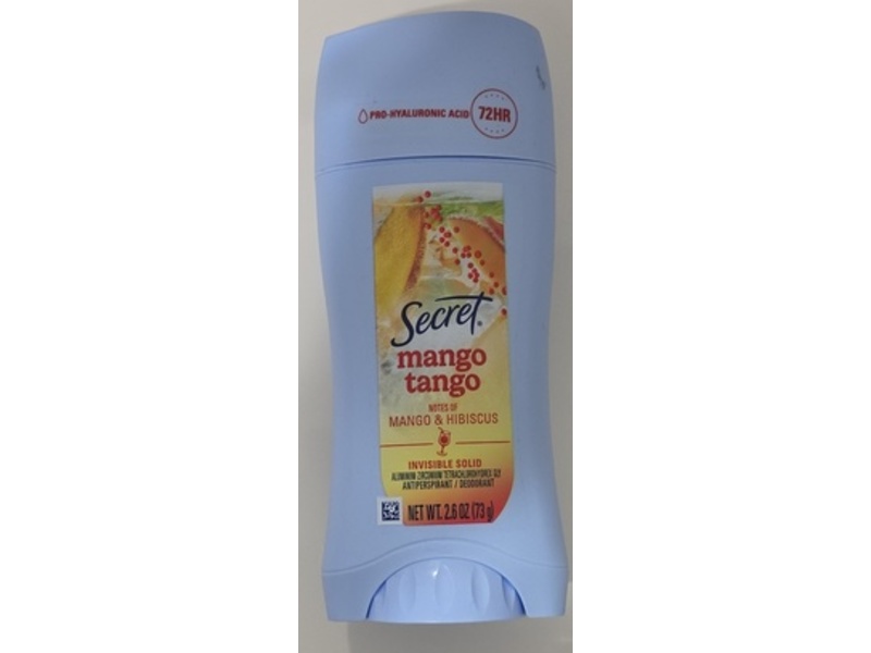 Secret Antiperspirant/Deodorant, Mango Tango, Mango & Hibiscus, 2.6 oz/73 g