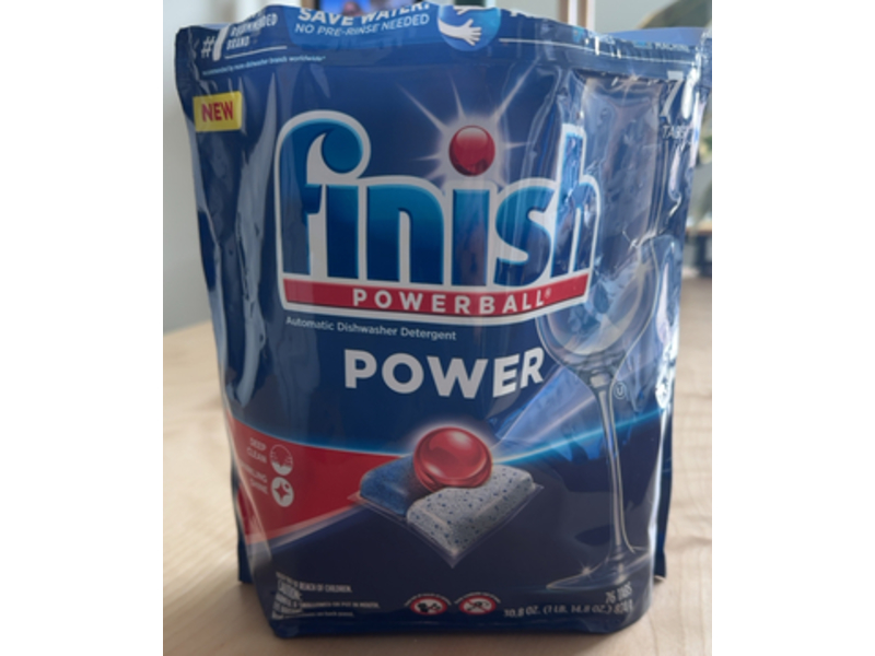 Finish Powerball Power Dishwasher Detergent, 30.8 oz/1 L, 76 Tabs
