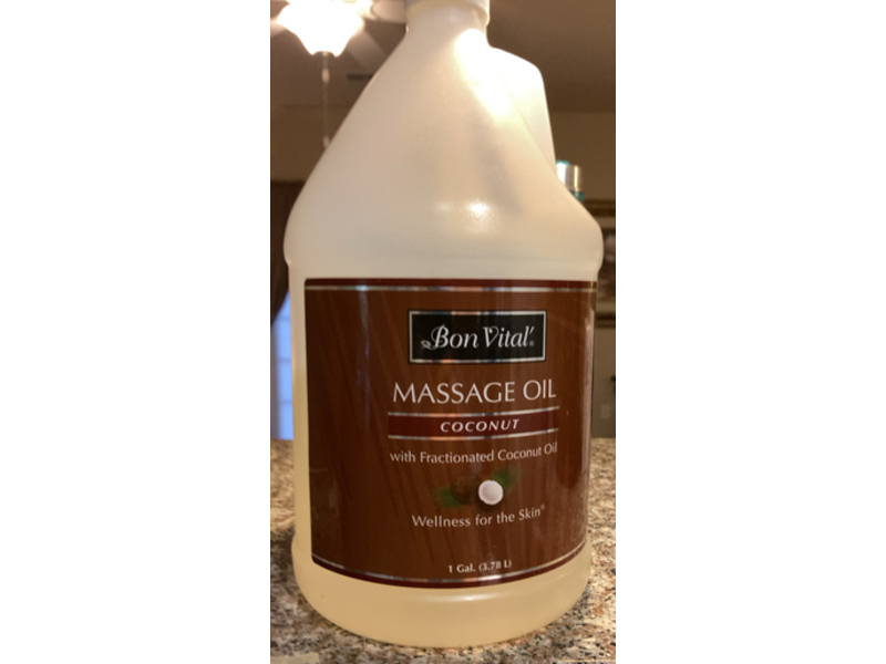 Bon Vital Massage Oil, Fractionated Coconut Oil, 3.78 L