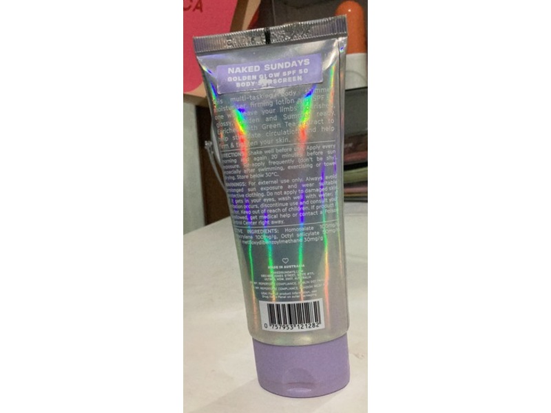 Naked Sundays Golden Glow Body Sunscreen, SPF 50, 3.38 fl oz/100 mL