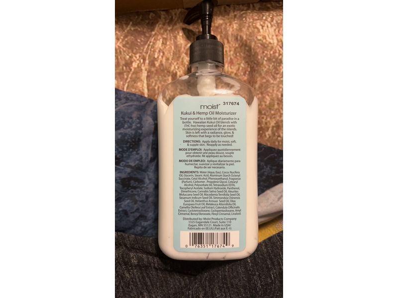 Creative lab Moist Hemp Kukui Oil Body Moisturizer 18 fl oz (530 mL)