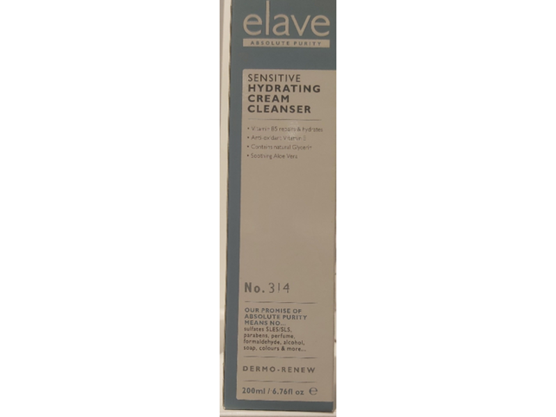 Elave Sensitive Hydrating Cream Cleanser, No 314, 6.76 fl oz/200 mL