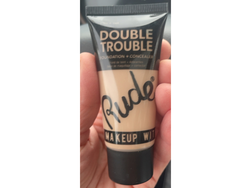 Rude Double Trouble Foundation + Concealer, Fair 04, 1.014 fl oz/30 mL