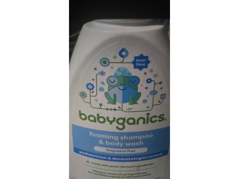Babyganic Foaming Shampoo & Body Wash, 16 fl oz/473 mL