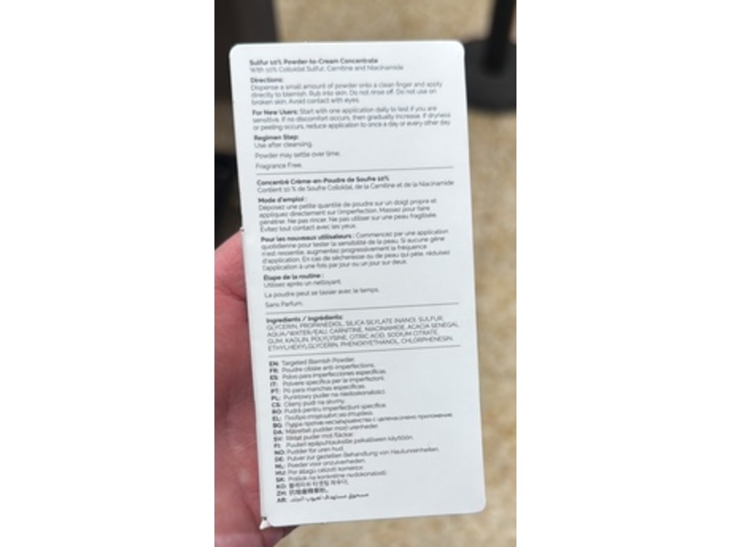 The Ordinary Powder-To-Cream Concentrate, Sulfur 10%, 5 g