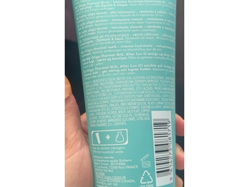 Biotherm Lait Oligo-Thermal After Sun, 6.76 fl oz/200 mL