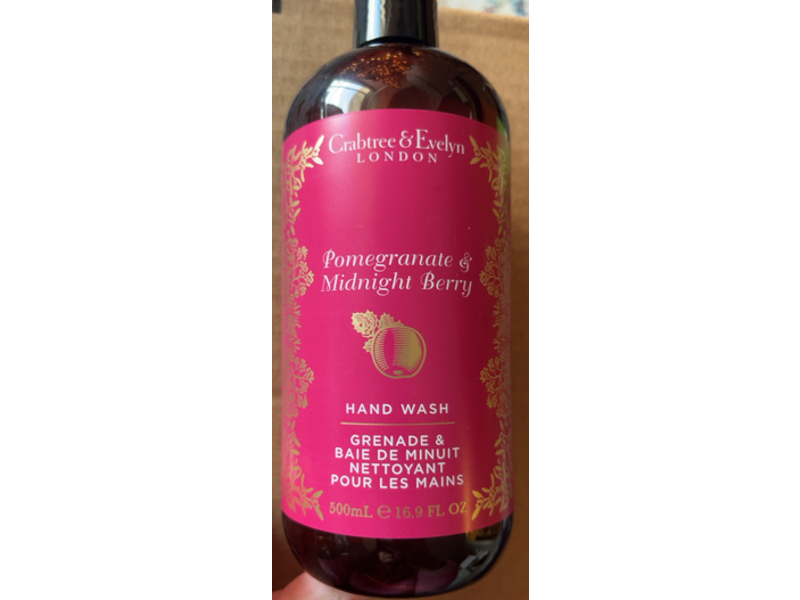 Crabtree & Evelyn Hand Wash, Pomegranate & Midnight Berry, 16.9 fl oz/500 mL