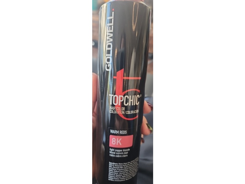 Goldwell Topchic Hair Color, 8K Light Copper Blonde, 8.6 fl oz/245 g