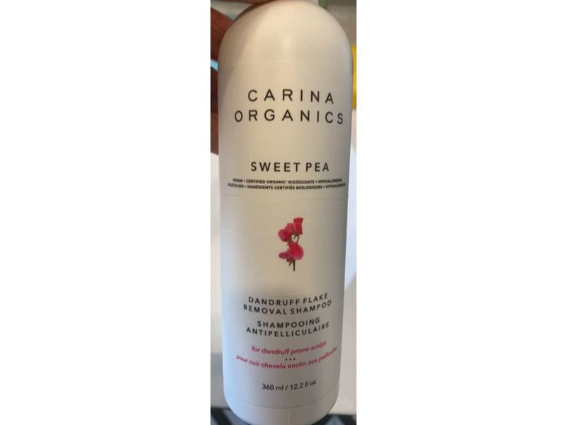 Carina Organics Dandruff Flake Removal Shampoo, Sweet Pea, 12.2 fl oz/360 mL