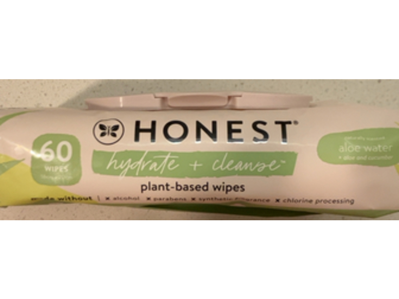 The Honest Company Hydrate + Cleanse Wipes, Aloe & Cucumber, 60 Count