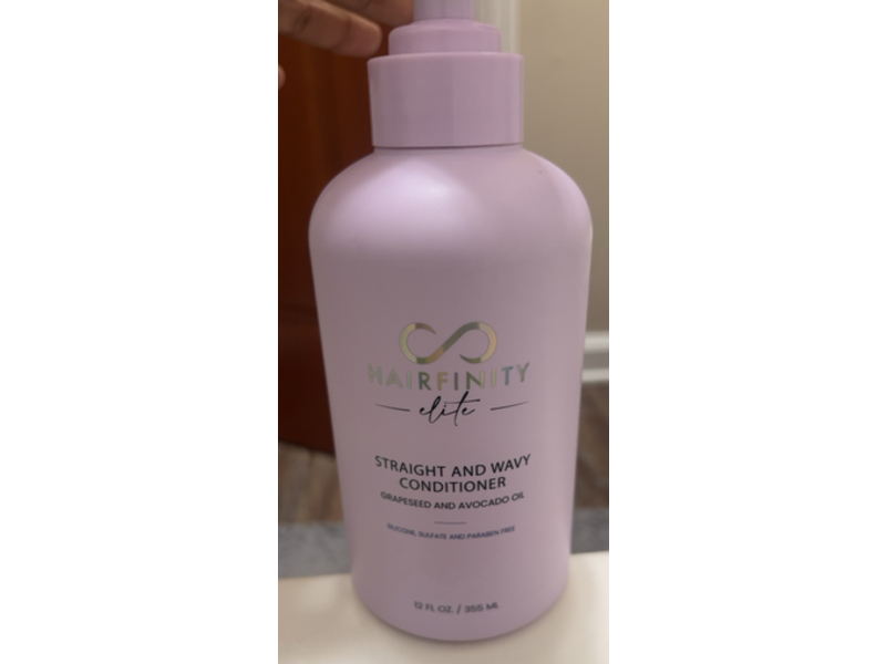 Hairfinity Elite Straight & Wavy Conditioner, Grapeseed & Avocado Oil, 12 fl oz/355 mL