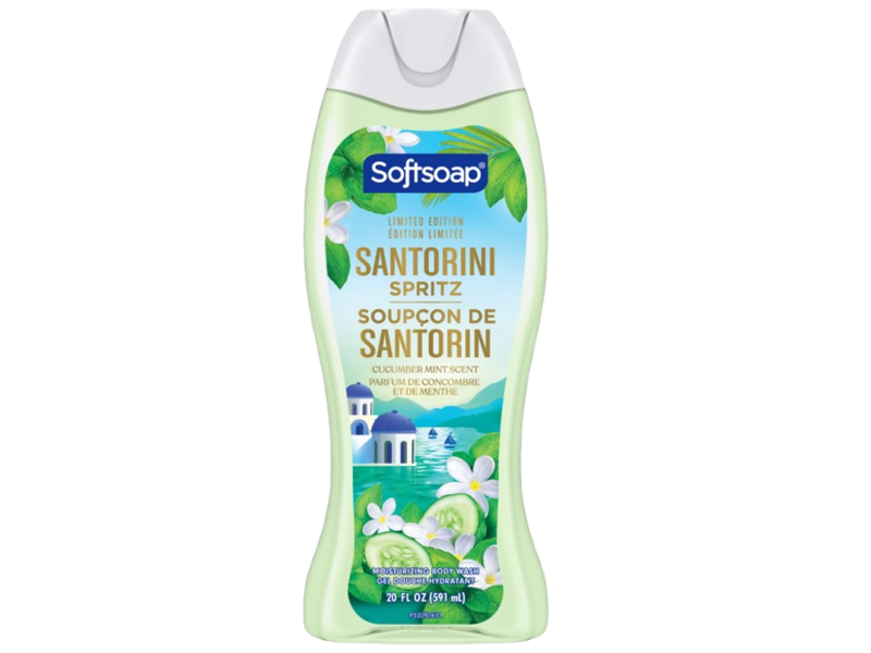 Softsoap Moisturizing Body Wash, Santorini Spritz, Cucumber Mint Scent, 20 fl oz/591 mL