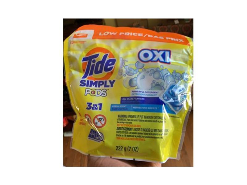 Tide Oxi Simply Pods 3 In 1 Detergent, Refreshing Breeze, 13 Count, 7 oz/222 g