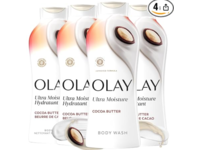 Olay Ultra Moisture Body Wash, Cocoa Butter, 22 fl oz/650 mL, Pack Of 4 - thumbnail 1