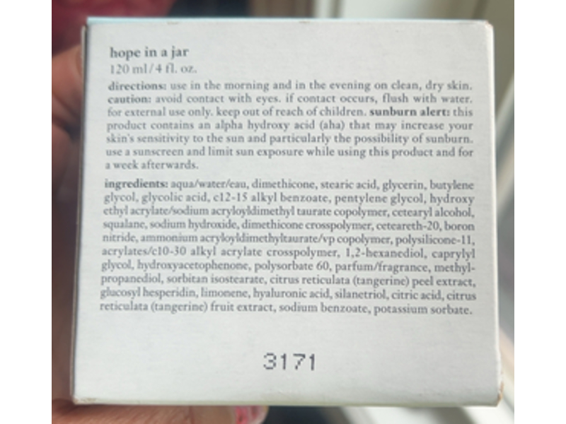 Philosophy Hope In A Jar Smooth - Glow Multi Tasking Moisturizer, Pro - Vitamin P, Glycolic & Hyaluronic Acids, 4 fl oz/120 mL