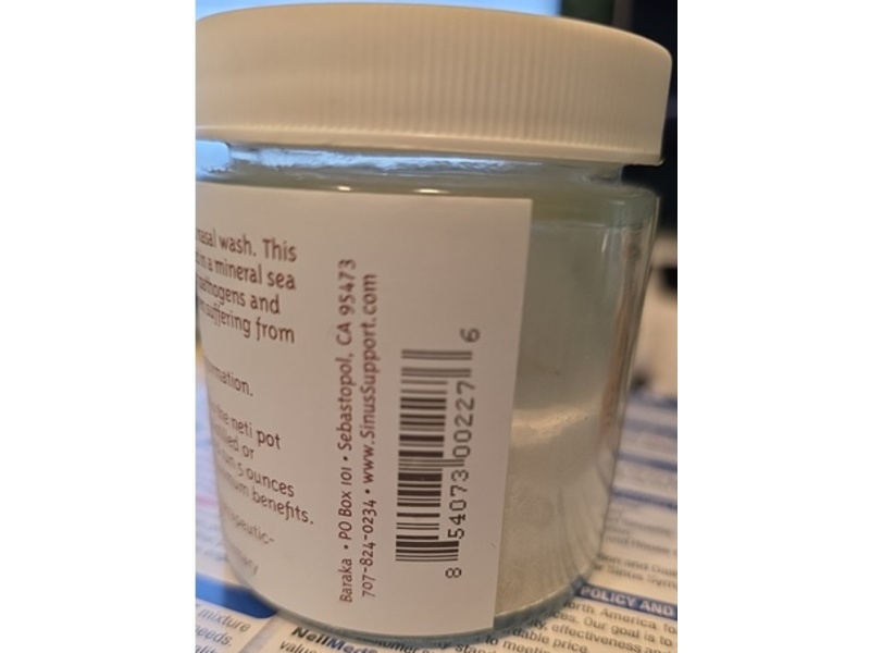 Baraka Breath Of Life Infuse Salt Rinse Organic Essentials Oils, 4 oz