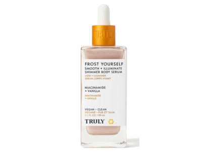 Truly Frost Yourself Smooth + Illuminate Shimmer Body Serum, Niacinamide + Vanilla, 3.1 fl oz/90 mL