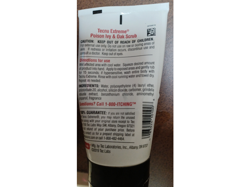 Tecnu Extreme Poison Ivy & Oak Scrub, 4 oz/113.4 g