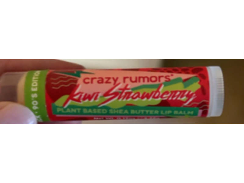 Crazy Rumors Throwback 90's Edition Lip Balm, Kiwi Strawberry, 0.15 oz/4.25 g