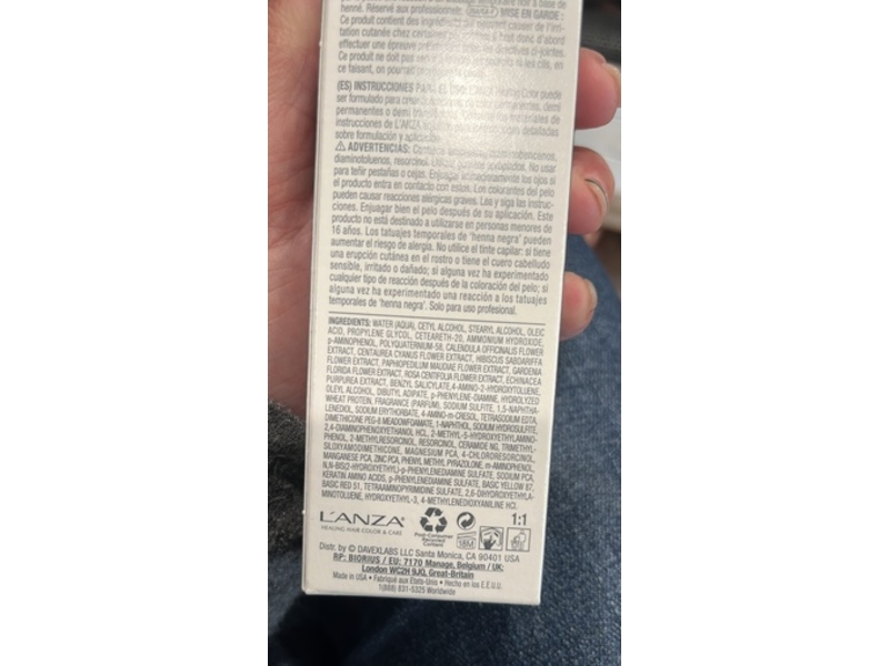 Lanza Healing Color Flower Sheild Complex Cream Hair Color, 3n 3/0 Natural Brown Black, 3 fl oz/90 mL