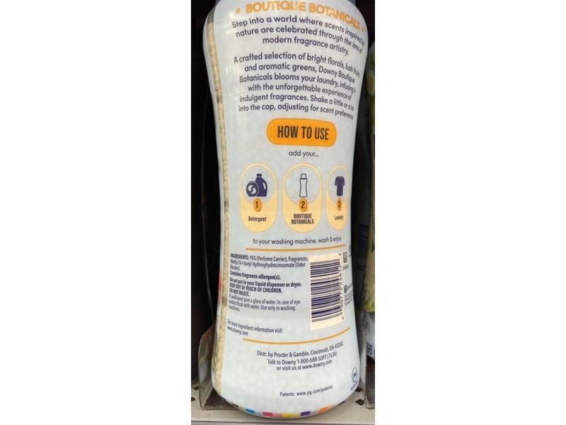 Downy Boutique Botanicals Laundry Scent Booster, Citrea, 21.1 oz/598 g