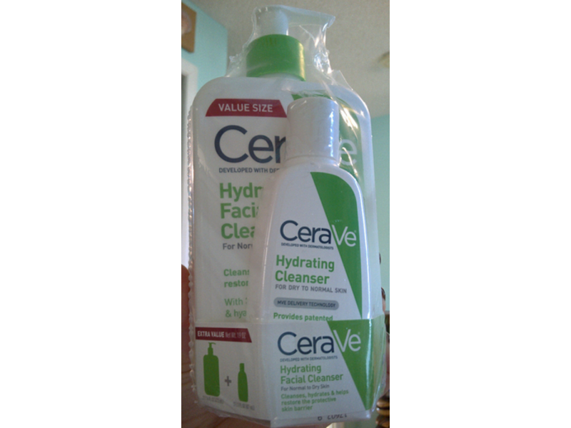 CeraVe Hydrating Facial Cleanser, Normal To Dry Skin, Pack Of 2