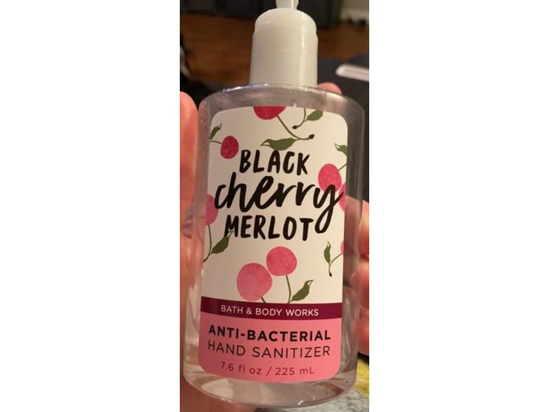 Bath & Body Works Anti-Bacterial Hand Sanitizer, Black Cherry Merlot, 7.6 fl oz/225 mL