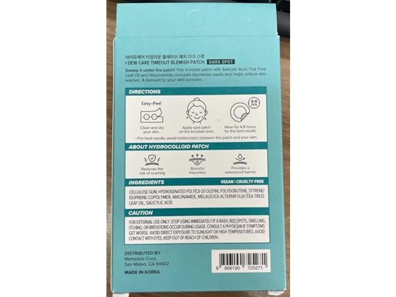 I Dew Care Timeout Blemish Patch, Dark Spot, 32 Count