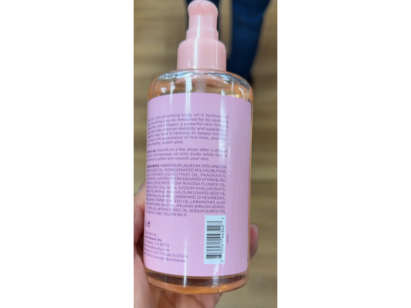 Luseta Body Oil, Rose Oil & Collagen, 6.08 fl oz/180 mL
