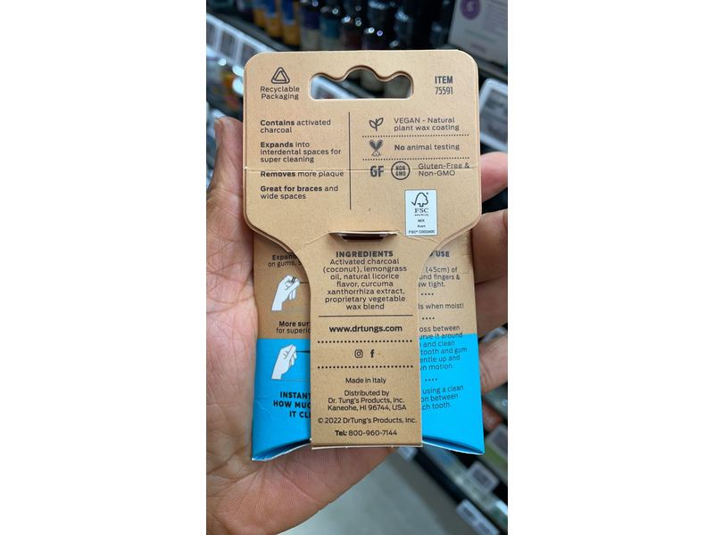 drTung's The Vegan Smart Floss, Lemongrass, 1 Pack