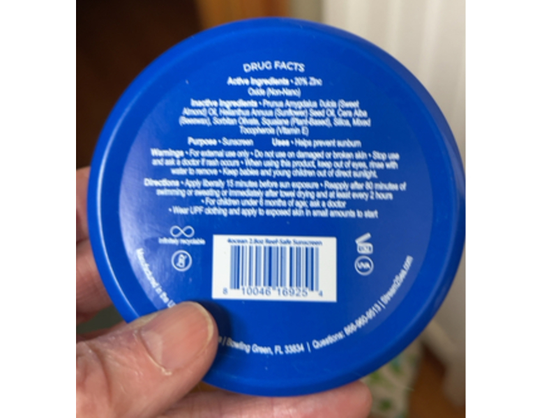 4Ocean Reef Safe Sunscreen, SPF 40, 2.8 oz/80 g