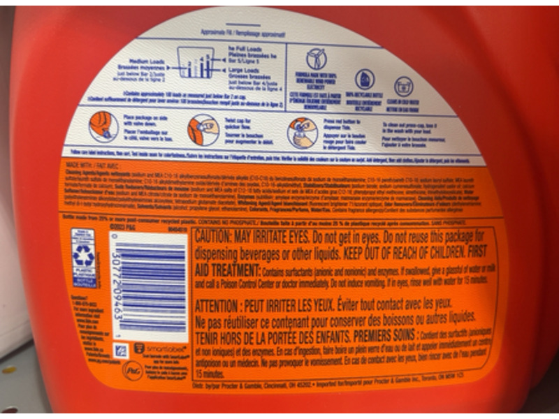 Tide Clean Breeze Detergent, 100 Loads, 146 fl oz/4.31 L