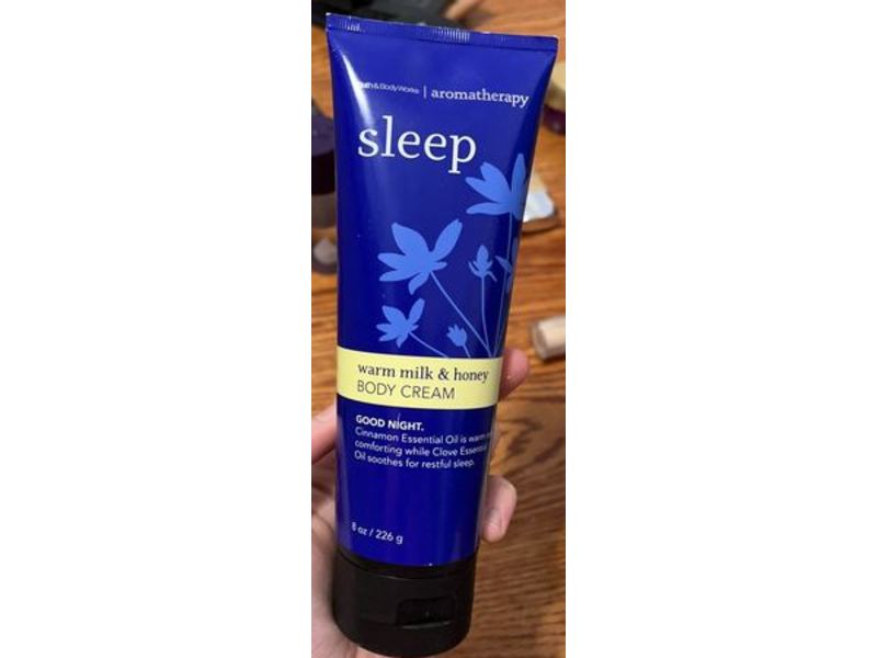 Bath & Body Works Aromatherapy Sleep Body Cream, Warm Milk & Honey, 8 oz/226 g