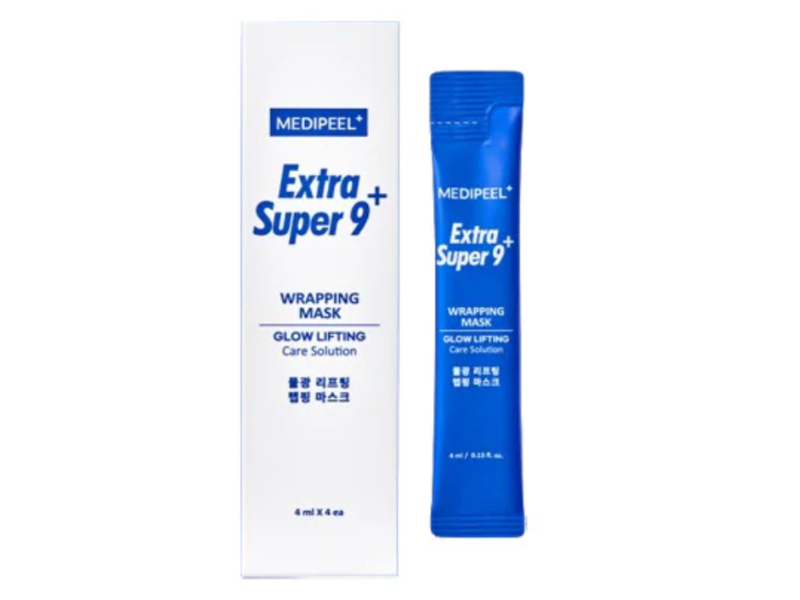 Medipeel Extra Super 9+ Glow Lifting Wrapping Mask, 4 mL, 4 Count