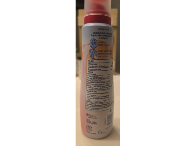 Secret Antiperspirant Deodorant, 72Hr, Berry Passionate, Passionfruit & Guava, 4.1 oz/116 g