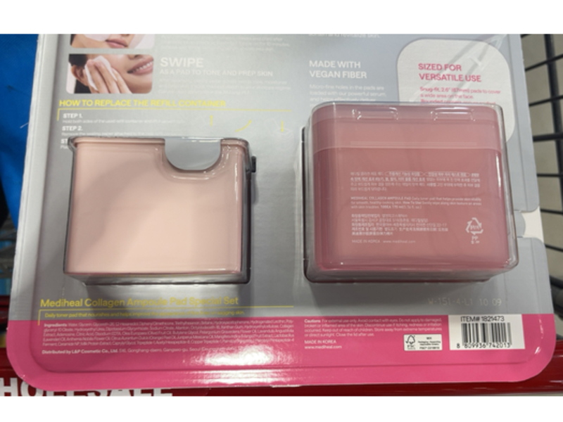 Mediheal Day & Night Daily Toner Collagen Ampoule Pads, 5.74 fl oz/170 mL, 100 Count