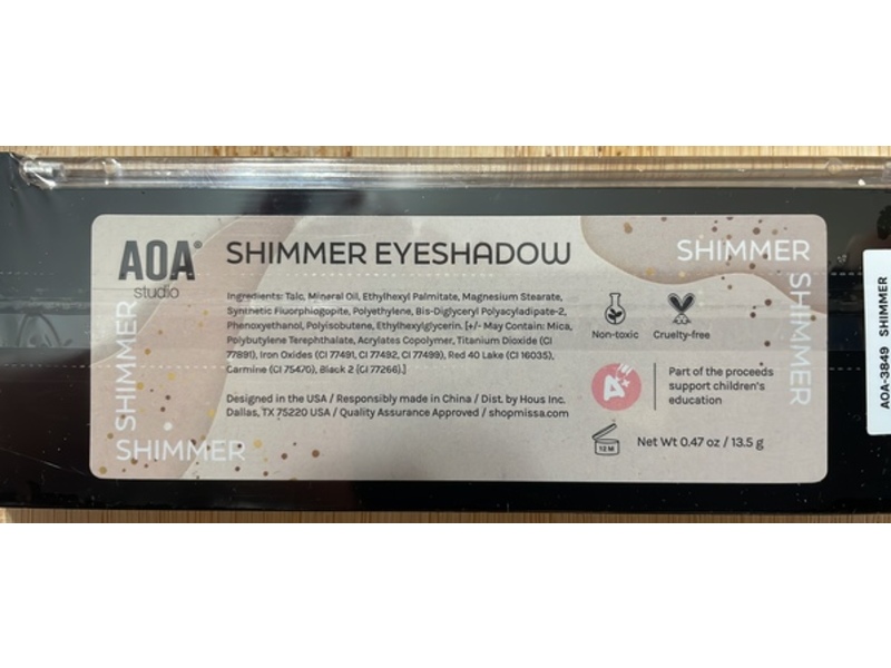 AOA Studio Eyeshadow, Nude Shimmer Story, 0.47 fl oz/13.5 g